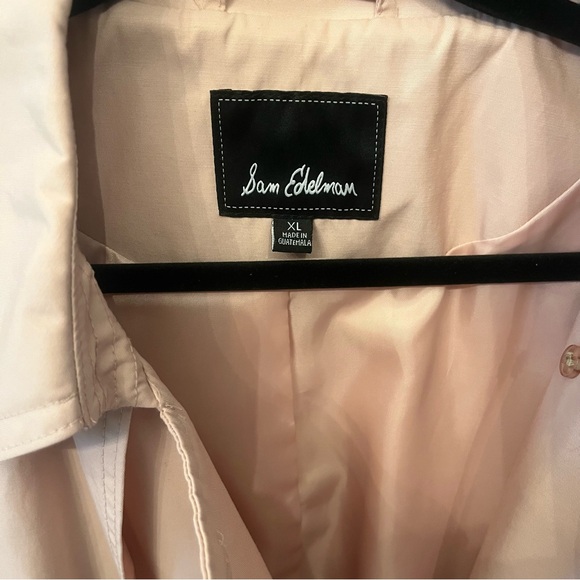 Sam Edelman double breasted trench coat blush Belted Size XL - Picture 4 of 9